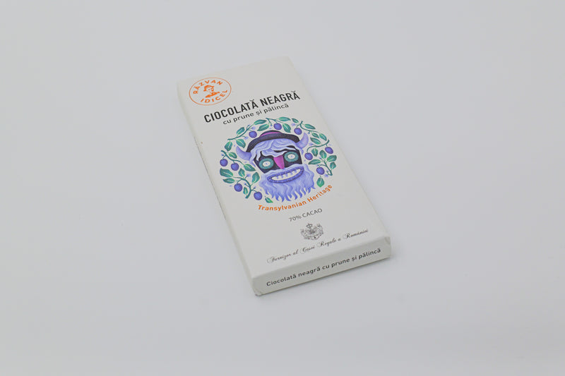 Dark Chocolate with Plums and Palinca (70% Cocoa)